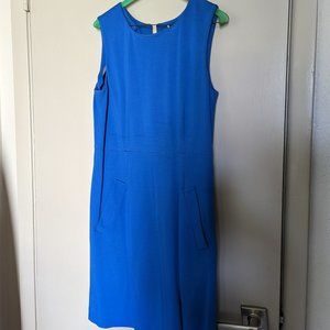 Diane Von Furstenberg DVF Blue Sheath Dress sz 10